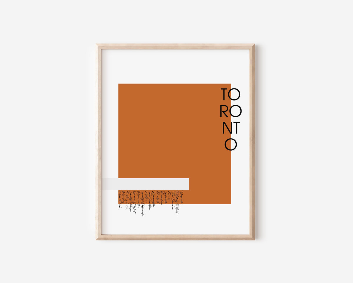 Toronto Print Orange