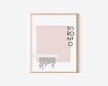 Toronto Neighbourhood Print Pink