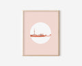 Toronto Pink Skyline Print