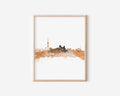Toronto Beige Watercolour Skyline Print