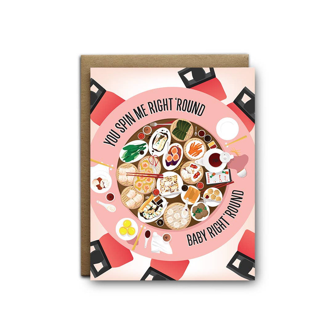 Lazy Susan, Spin Right 'Round Love Greeting Card