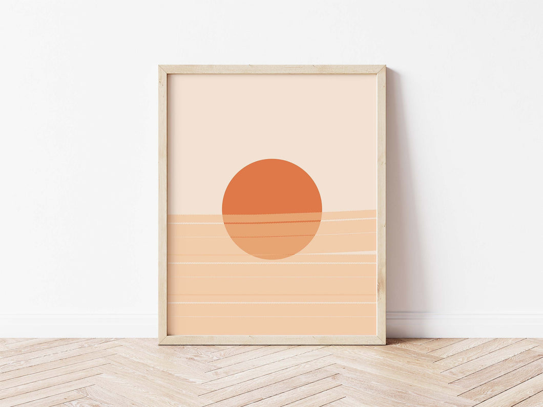 Sunset Orange Print