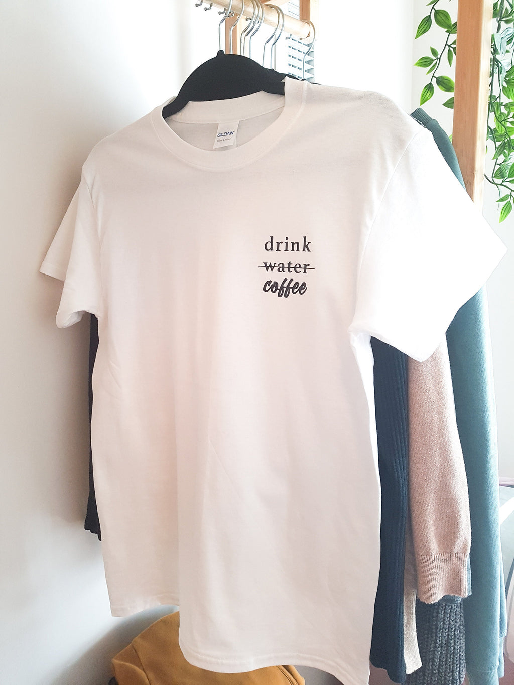 Drink Coffee White Tshirt