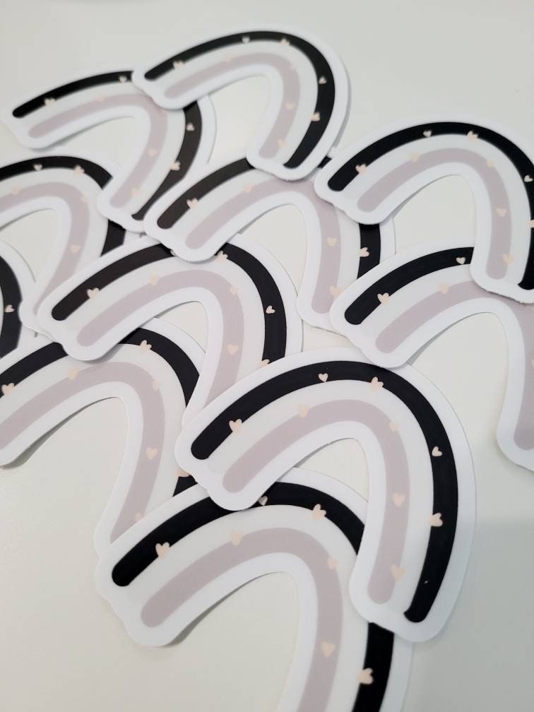 Black Rainbow Sticker