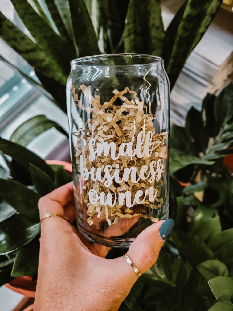 Small Business Owner Glass Cup