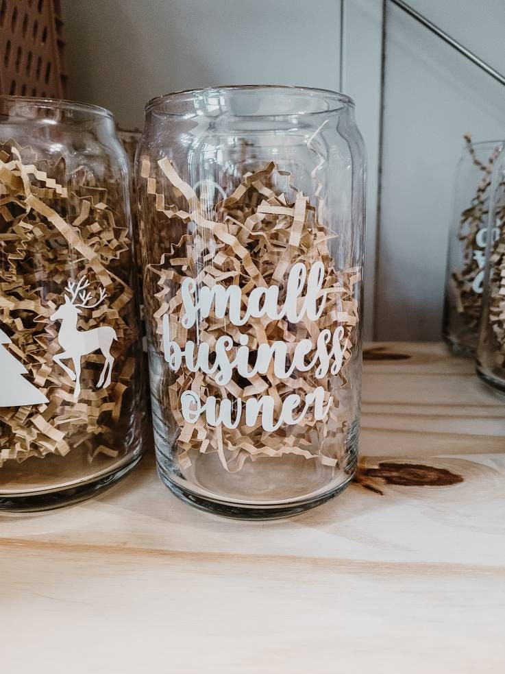Small Business Owner Glass Cup