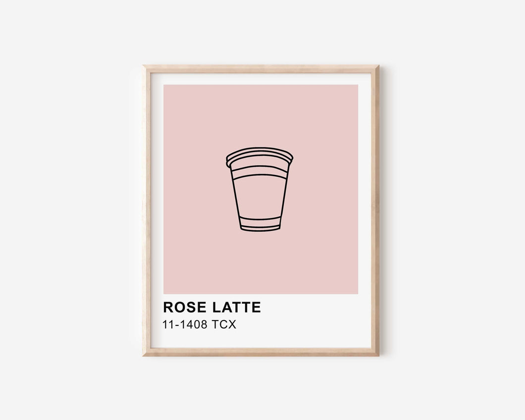 Rose Latte Print