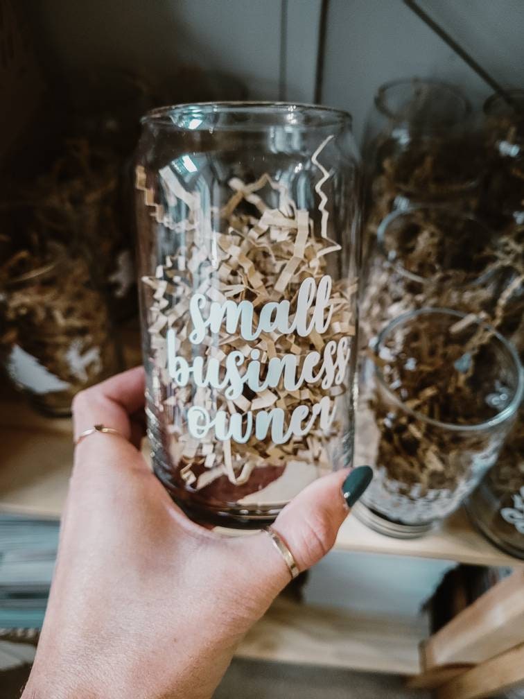 Small Business Owner Glass Cup