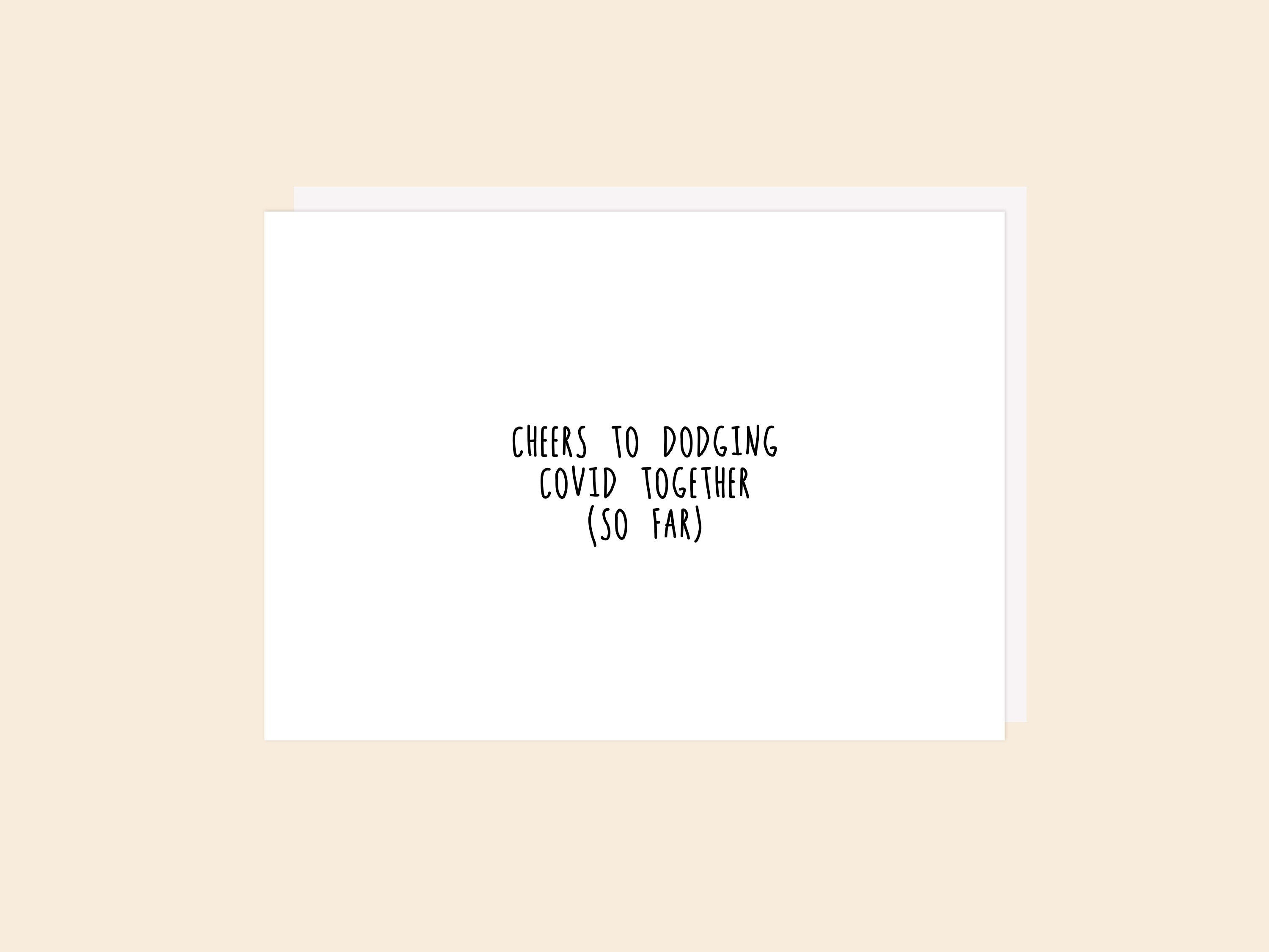 Dodging COVID - Greeting Card