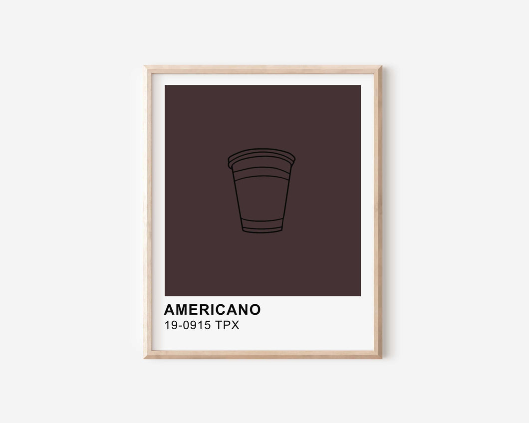 Americano Coffee Print