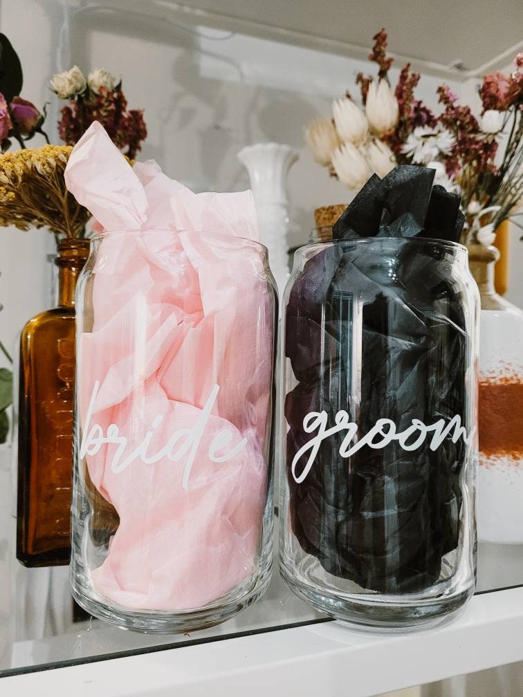 Bride / Groom Glass Cup