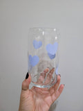 Blue Heart Glass Cup