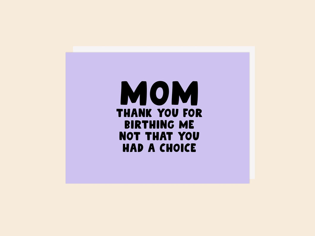 Mom Birth Card