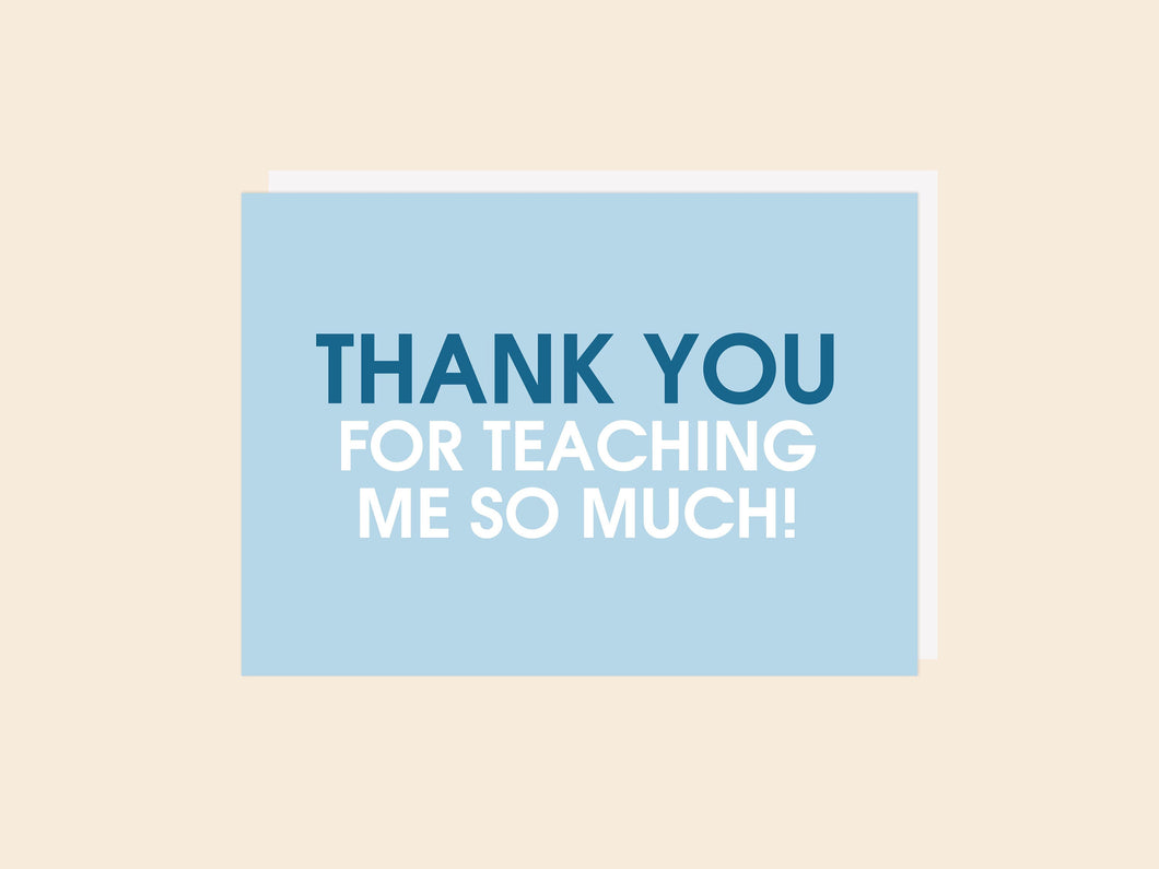 Teacher Card - Thank You - Greeting Card